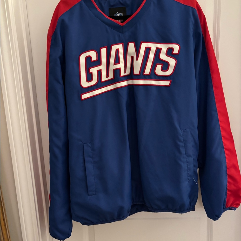 NFL Giants Blue and Red Windbreaker